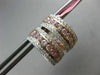 WIDE 1.58CT WHITE & PINK DIAMOND 18KT WHITE & ROSE GOLD 3D HEART HUGGIE EARRINGS