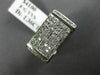 ESTATE WIDE 1.36CT DIAMOND 18KT WHITE GOLD 3D SQUARE PAVE ANNIVERSARY RING #478