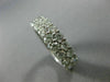 WIDE 4.4CT ROUND DIAMOND 14K WHITE GOLD DOUBLE ETERNITY WEDDING ANNIVERSARY RING