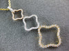 ESTATE LARGE .66CT DIAMOND 18K TRI COLOR GOLD 4 LEAF CLOVER JOURNEY LOVE PENDANT