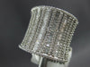 EXTRA LARGE 2.13CT DIAMOND 14KT WHITE GOLD 3d ROUND & BAGUETTE ANNIVERSARY RING