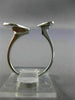 ESTATE WIDE .35CT DIAMOND 14KT WHITE GOLD 3D DOUBLE HEART MICRO PAVE LOVE RING