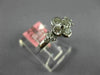 ESTATE .60CT DIAMOND 18KT WHITE GOLD 3D ROUND FOUR LEAF CLOVER FLOWER LOVE RING
