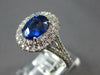 WIDE 2.66CT DIAMOND & AAA SAPPHIRE 18KT WHITE GOLD OVAL FILIGREE ENGAGEMENT RING