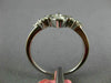 ESTATE .60CT DIAMOND 18KT WHITE GOLD 3D ROUND FOUR LEAF CLOVER FLOWER LOVE RING