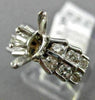 WIDE .84CT DIAMOND 14K WHITE GOLD 2 ROW MARQUISE SEMI MOUNT ENGAGEMENT RING 1540