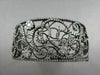ANTIQUE FILIGREE WIDE 4.70CT DIAMOND 18KT BLACK GOLD FLORAL BANGLE ONE OF A KIND