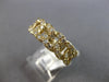 WIDE .91CT DIAMOND 14KT YELLOW GOLD OVAL LINK LOVE KNOT 3/4TH ETERNITY FUN RING