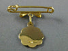 ESTATE 18KT YELLOW GOLD 3D CLASSIC ITALIAN BAPTISM PIN #MILANO29
