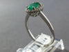 .84CT DIAMOND & AAA EMERALD 14KT WHITE GOLD 3D OVAL & ROUND HALO ENGAGEMENT RING