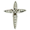 ESTATE .53CT DIAMOND 14KT WHITE GOLD 3D CLASSIC GRADUATING CHANNEL CROSS PENDANT