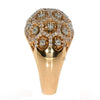 LARGE 1.15CT WHITE & PINK DIAMOND 18KT WHITE & ROSE GOLD MULTI FLOWER FUN RING