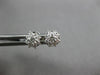 ESTATE .36CT DIAMOND 18KT WHITE GOLD 3D CLASSIC FLOWER STAR STUD EARRINGS