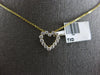 SMALL .50CT DIAMOND 14KT YELLOW GOLD 3D CLASSIC OPEN HEART LOVE FLOATING PENDANT