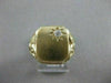 ESTATE .07CT OLD MINE DIAMOND 14K YELLOW GOLD 3D FILIGREE SIGNET MENS RING #1233