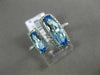 ESTATE LARGE 2.34CT DIAMOND & AAA BLUE TOPAZ 14K WHITE GOLD DOUBLE HALO FUN RING