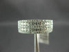 ESTATE WIDE .75CT DIAMOND 14KT WHITE GOLD 3D CLASSIC MULTI ROW ANNIVERSARY RING