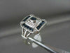 ANTIQUE 1.4CTW AAA SAPPHIRE & DIAMOND 14KT WHITE GOLD COCKTAIL RING!!!!!!