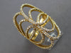 ESTATE EXTRA LARGE 1.27CT DIAMOND 14KT YELLOW GOLD 3D MULTI ROW FLORAL LOVE RING