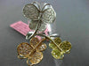 LARGE .91CT WHITE PINK & FANCY YELLOW DIAMOND 18KT TRI COLOR GOLD BUTTERFLY RING