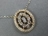 ESTATE .41CT DIAMOND 14KT WHITE AND ROSE GOLD 3D OVAL BY THE YARD LOVE PENDANT