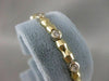 ESTATE .85CTW DIAMOND 14K WHITE YELLOW GOLD BAMBOO LINK BRACELET 4MM WIDE #10186