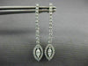 ESTATE .78CT ROUND & MARQUISE DIAMOND 18K WHITE GOLD 3D CLASSIC HANGING EARRINGS