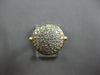 EXTRA LARGE .85CT DIAMOND 14K YELLOW GOLD 3D PAVE DOME SHAPE MULTI BEAD FUN RING