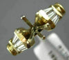 .44CT BAGUETTE DIAMOND 14K YELLOW GOLD 3D ROUND SEMI MOUNT ENGAGEMENT RING #1297