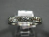 ANTIQUE 18KT WHITE GOLD CLASSIC FILIGREE MILGRAIN WEDDING ANNIVERSARY RING #1053