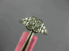 ESTATE .56CT DIAMOND 18KT WHITE GOLD ROUND 4 LEAF CLOVER SQUARE FLOWER LOVE RING