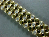 ESTATE WIDE 2.70CT DIAMOND 14KT YELLOW GOLD CLASSIC 3 ROW ETOILE BRACELET #2625