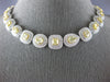 EXTRA LARGE 51.47CT WHITE & CANARY DIAMOND 18KT 2 TONE GOLD DOUBLE HALO NECKLACE