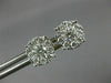 LARGE 1.0CT DIAMOND 14KT 2 TONE GOLD ROUND SOLITAIRE HALO CLUSTER STUD EARRINGS