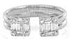 .82CT DIAMOND 18KT WHITE GOLD & TITANIUM ROUND & BAGUETTE FLEXIBLE TENSION RING