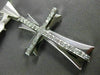 ESTATE LARGE .46CT DIAMOND 14KT WHITE GOLD 3D HANDCRAFTED CROSS PENDANT #19403