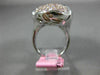 ESTATE EXTRA LARGE 3.23CT PINK DIAMOND 18K WHITE & ROSE GOLD OVAL SHAPE FUN RING