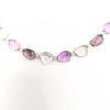 LARGE 70.29CT DIAMOND & AAA MULTI COLOR SAPPHIRE 18KT WHITE GOLD TENNIS NECKLACE
