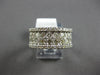 LARGE 1.97CT DIAMOND 14KT WHITE GOLD CLASSIC MULTI ROW WEDDING ANNIVERSARY RING