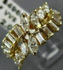 ANTIQUE WIDE 2.02CT DIAMOND 14K YELLOW GOLD 3D TWO ROW WAVE COCKTAIL RING #17494
