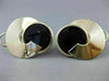 ESTATE LARGE 14KT YELLOW GOLD SWIRL AAA BLACK ONYX CLIP ON EARRINGS #22548