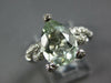 LARGE 2.93CT DIAMOND & GREEN AMETHYST 14K WHITE GOLD 3D PEAR SHAPE INFINITY RING