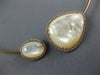 LARGE 1.10CT DIAMOND & AAA MOTHER OF PEARL 14KT ROSE GOLD HALO CHOKER NECKLACE