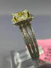 LARGE 2.73CT WHITE & FANCY YELLOW DIAMOND 18KT TWO TONE GOLD 3D ENGAGEMENT RING