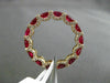 ESTATE 3.98CT DIAMOND & RUBY 18K ROSE GOLD DOUBLE SIDE ANNIVERSARY ETERNITY RING