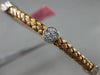 ESTATE .26CT DIAMOND 14KT WHITE & ROSE GOLD PAST PRESENT FUTURE BANGLE BRACELET