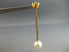 ESTATE LARGE .47CT DIAMOND & AAA SOUTH SEA PEARL 18KT YELLOW GOLD HEART SHAPE EARRINGS