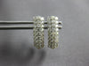 1.20CT DIAMOND 14KT WHITE GOLD CLASSIC 3 ROW OVAL LEVERBACK FUN HANGING EARRINGS