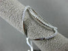 ESTATE MASSIVE .71CT DIAMOND 18KT WHITE GOLD 3D OVAL INFINITY HOOP LOVE FUN RING