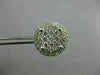 ESTATE LARGE 1.30CT DIAMOND 14KT WHITE GOLD 3D FILIGREE SCREW BACK STUD EARRINGS